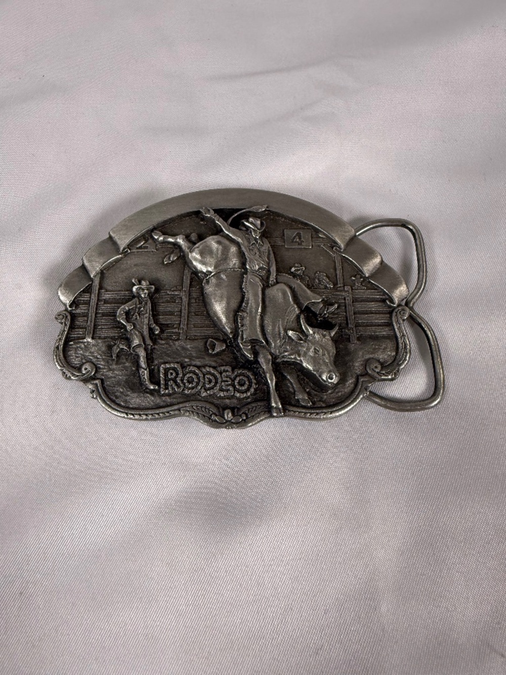 Vintage Bergamot Brass Works Rodeo Belt Buckle 1981